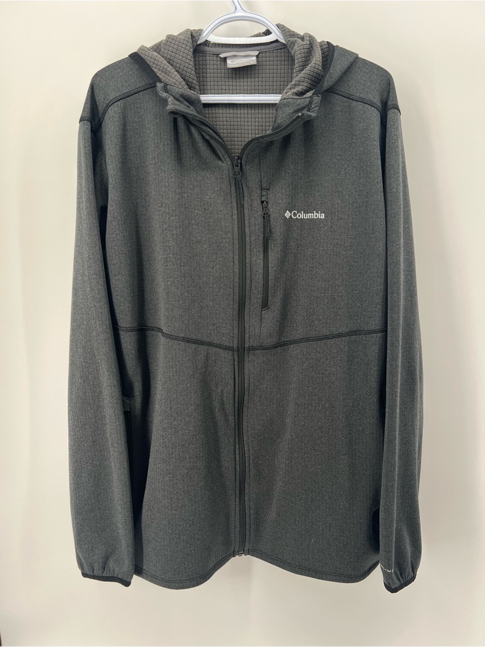 Columbia Omni-Wick Men's Extra Large Gray Full-Zip Hooded Jacket